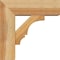 Ekena Millwork Balboa Block Rough Sawn Bracket w/ Offset Brace, Western Red Cedar, 6"W x 16"D x 16"H BKT0604X16X16BOA05RWR - alternate 2